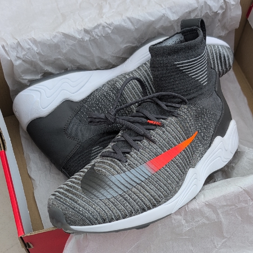 Nike Zoom Mercurial XI FK FC Mens 852616-003 Dark Grey Flyknit Shoes Size 10 CR7